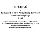 egyesületi meghívó